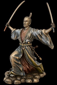 samurai figur bronze